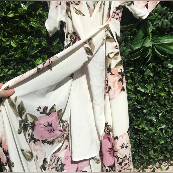 Floral Dynamite Wrap Tie Dress Midi - Picture 5 of 12